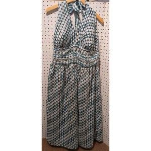 Signature By Robbie Bee Sleeveless Dress Polka Dot Summer Spring Size 16W Pinup